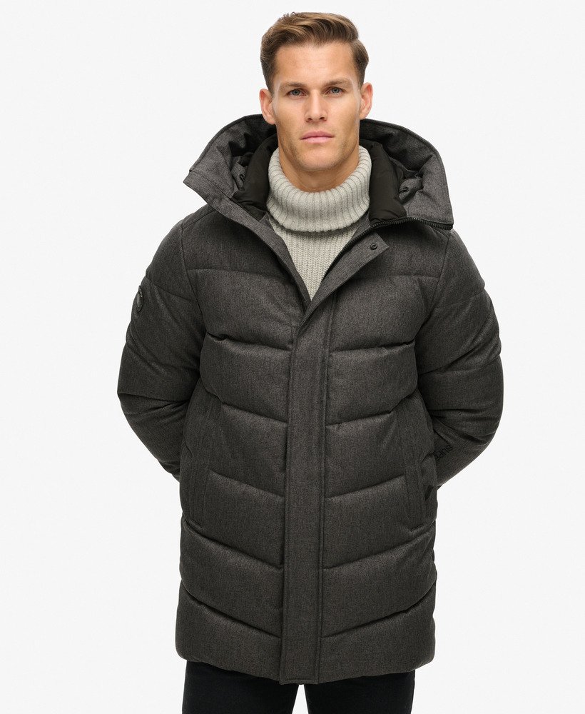 płaszcz city chevron padded w kolorze szarej jodełki