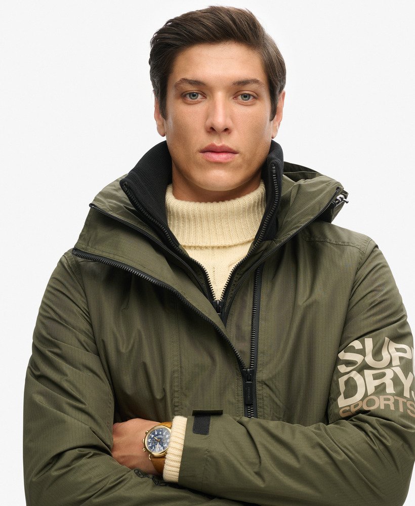 kurtka wiatrówka z kapturem yachter sd w kolorze army khaki