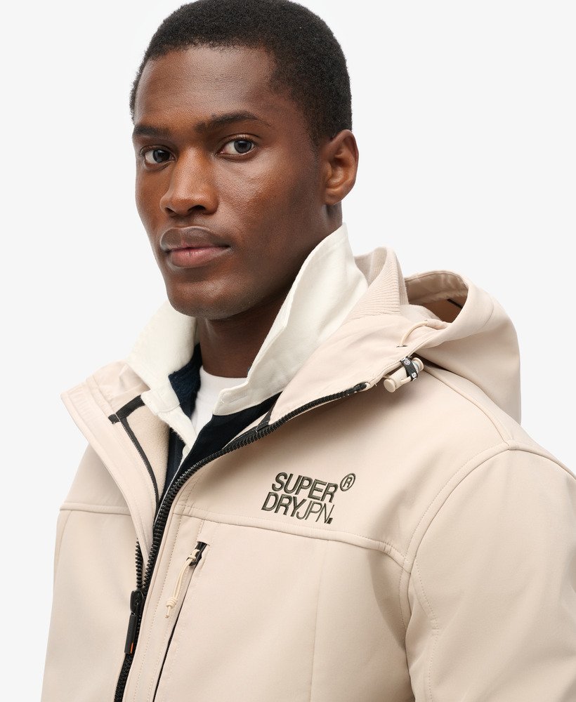 kurtka trekker z kapturem soft shell w kolorze chateau gray