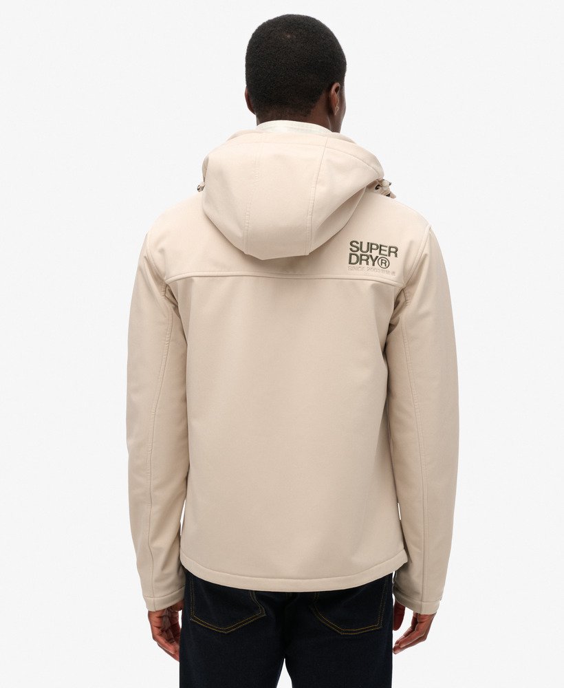 kurtka trekker z kapturem soft shell w kolorze chateau gray