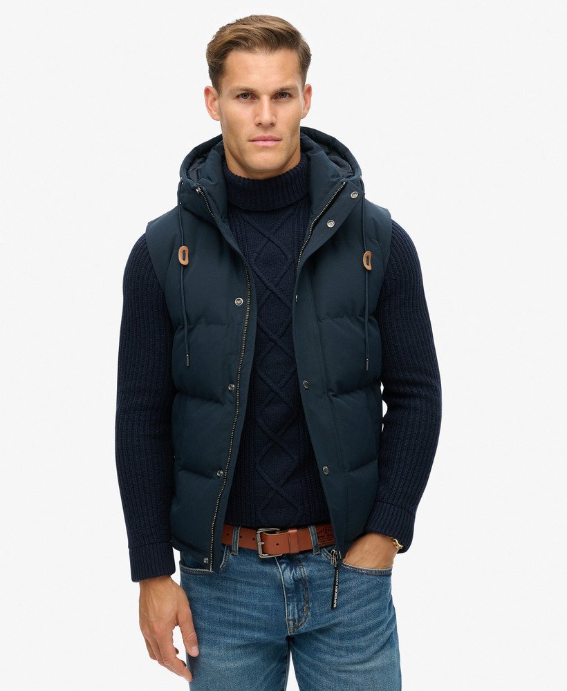 kamizelka puchowa everest z kapturem w kolorze eclipse navy