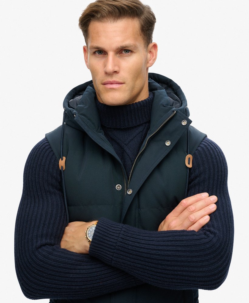 kamizelka puchowa everest z kapturem w kolorze eclipse navy