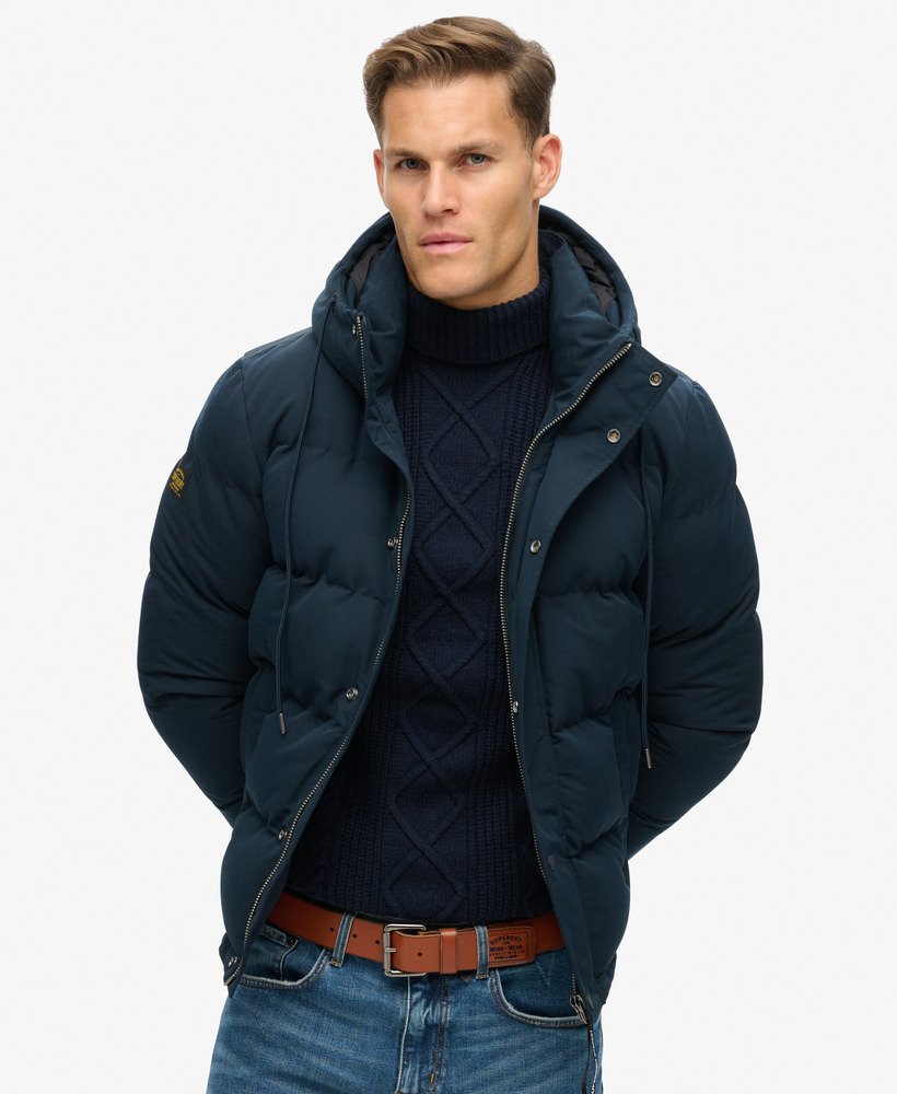 kurtka puchowa everest short hooded puffer w kolorze eclipse navy