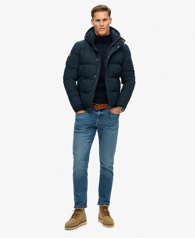 kurtka puchowa everest short hooded puffer w kolorze eclipse navy