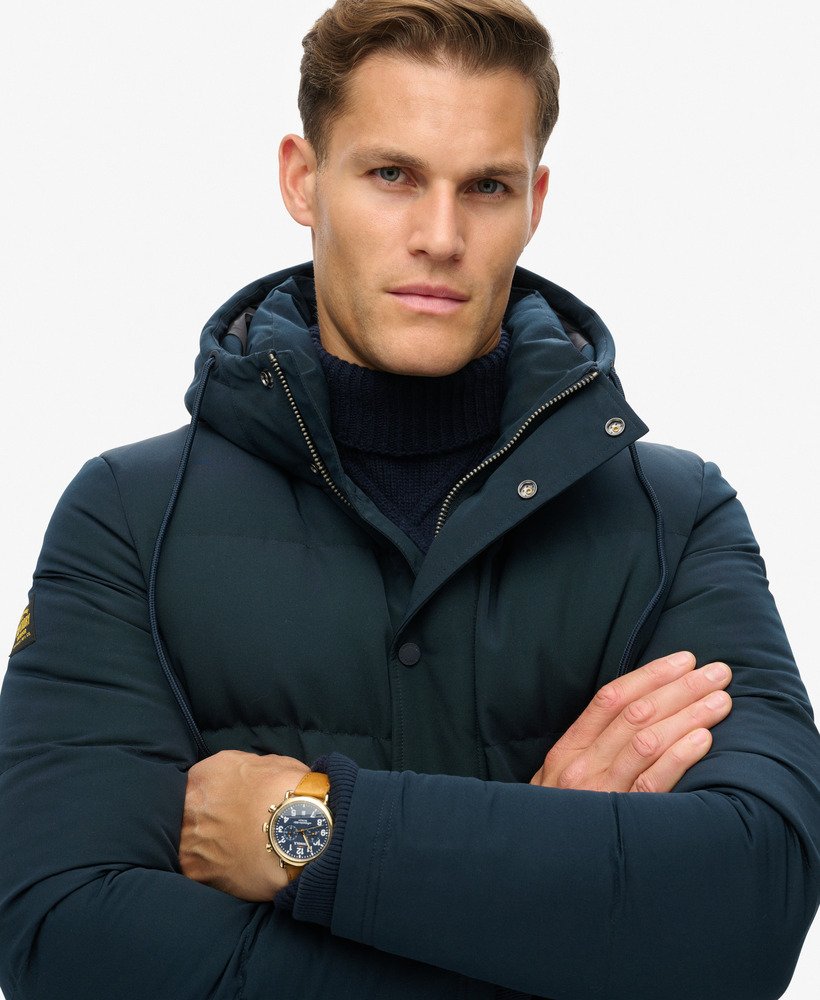 kurtka puchowa everest short hooded puffer w kolorze eclipse navy