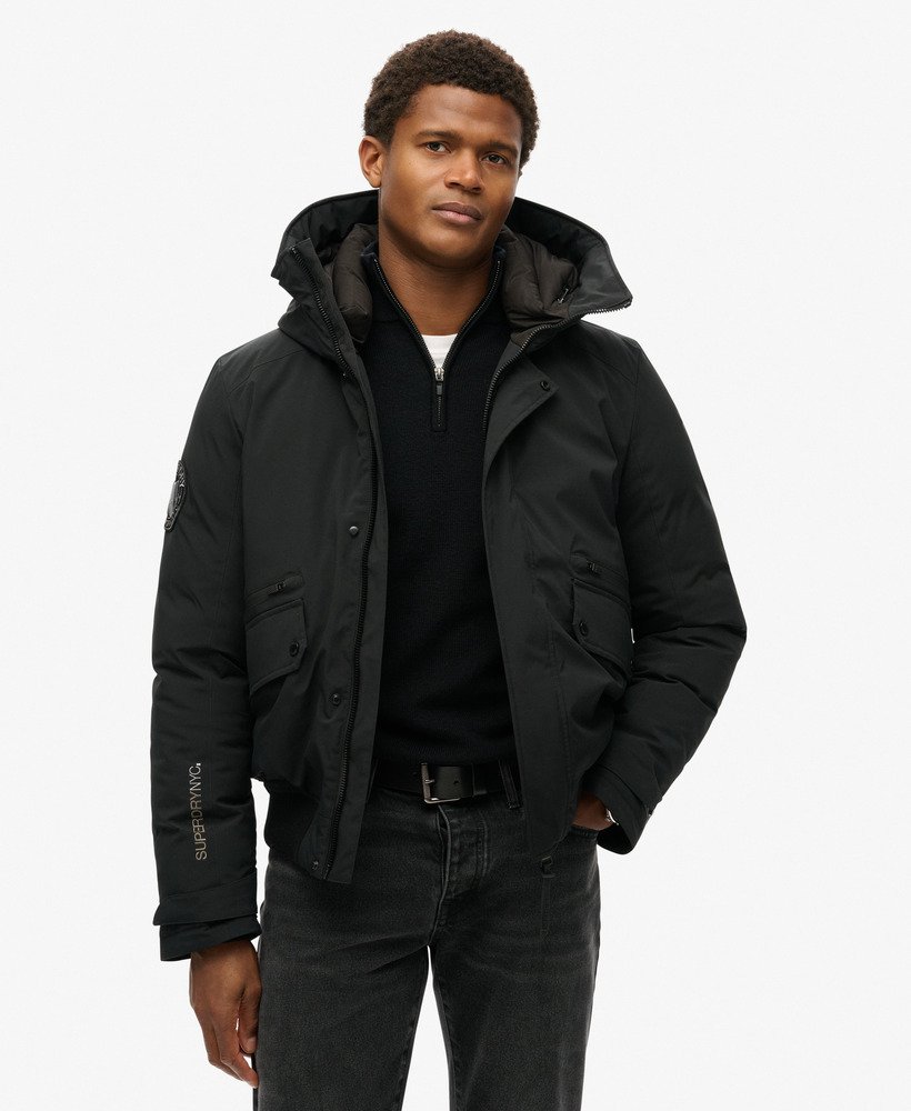 kurtka typu bomber city padded w kolorze czarnym