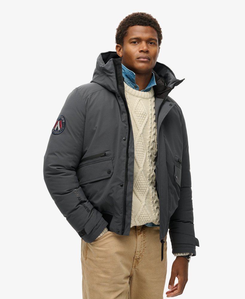 kurtka typu bomber city padded w kolorze hebanowym