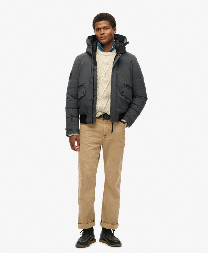 kurtka typu bomber city padded w kolorze hebanowym