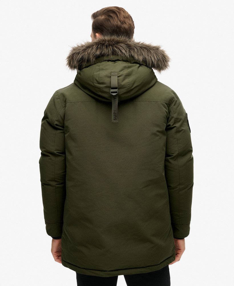 kurtka parka ze sztucznego futra everest w kolorze khaki