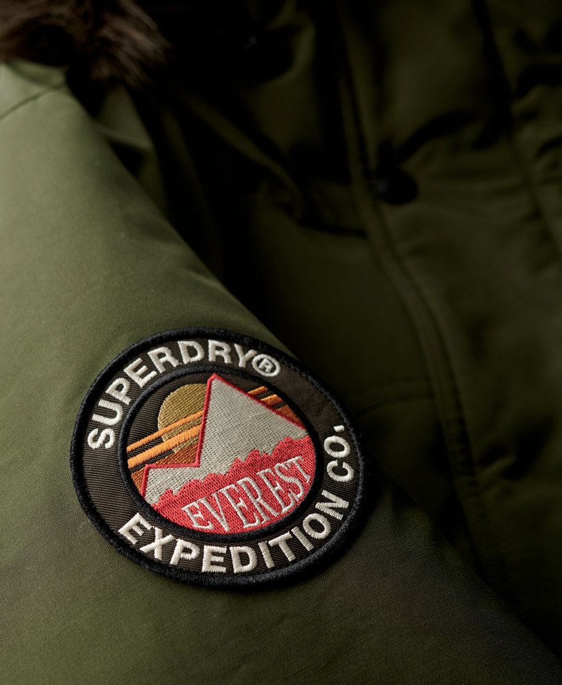 kurtka parka ze sztucznego futra everest w kolorze khaki