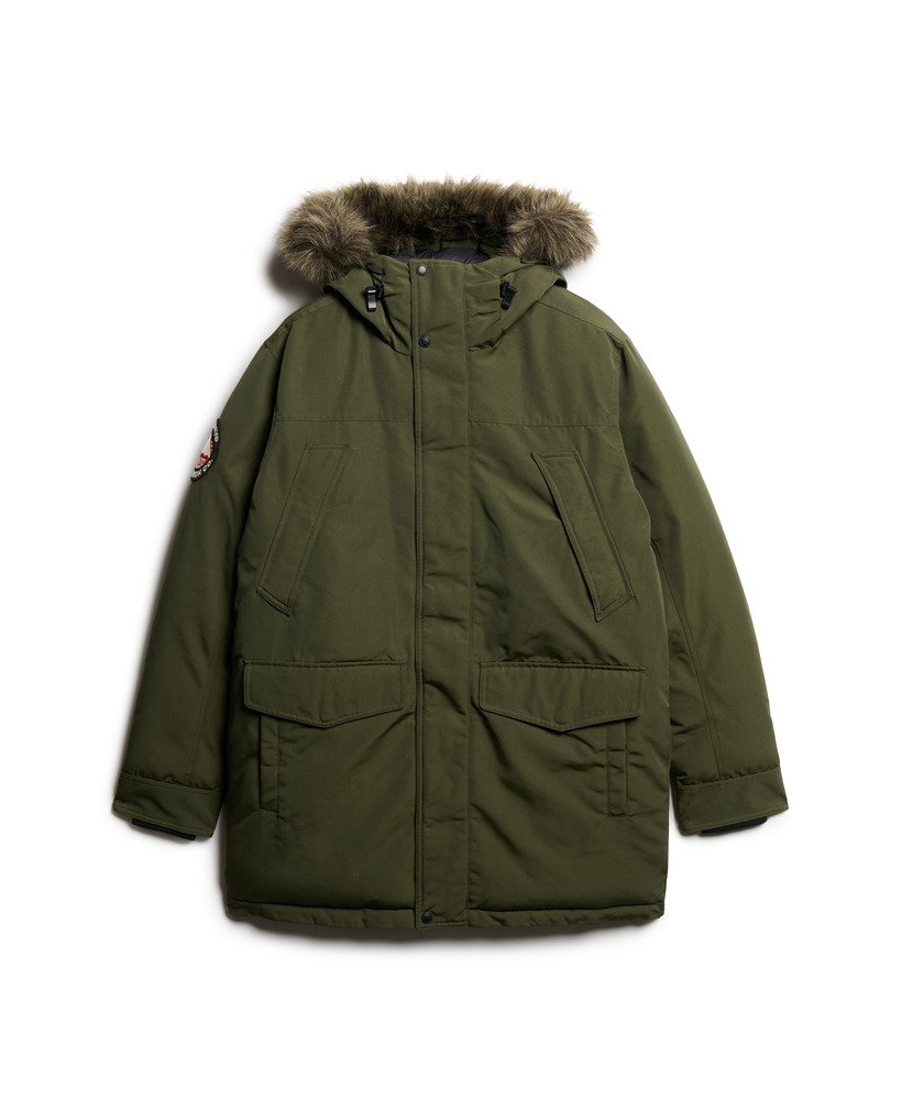 kurtka parka ze sztucznego futra everest w kolorze khaki