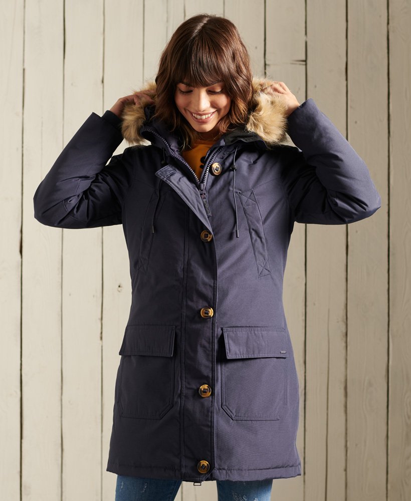 kurtka rookie down parka w kolorze rinsed navy