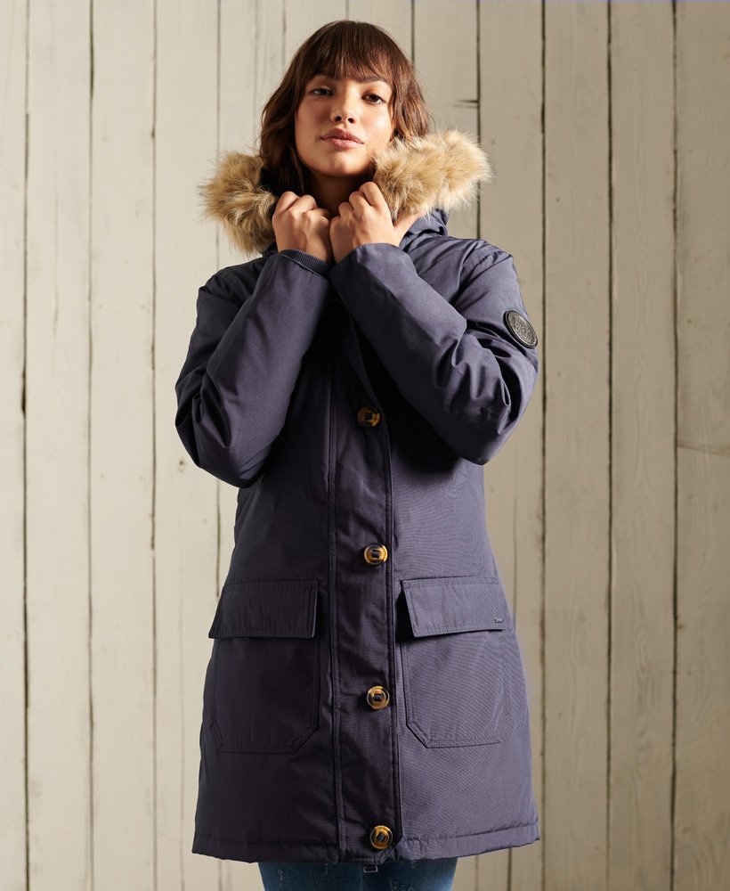 kurtka rookie down parka w kolorze rinsed navy