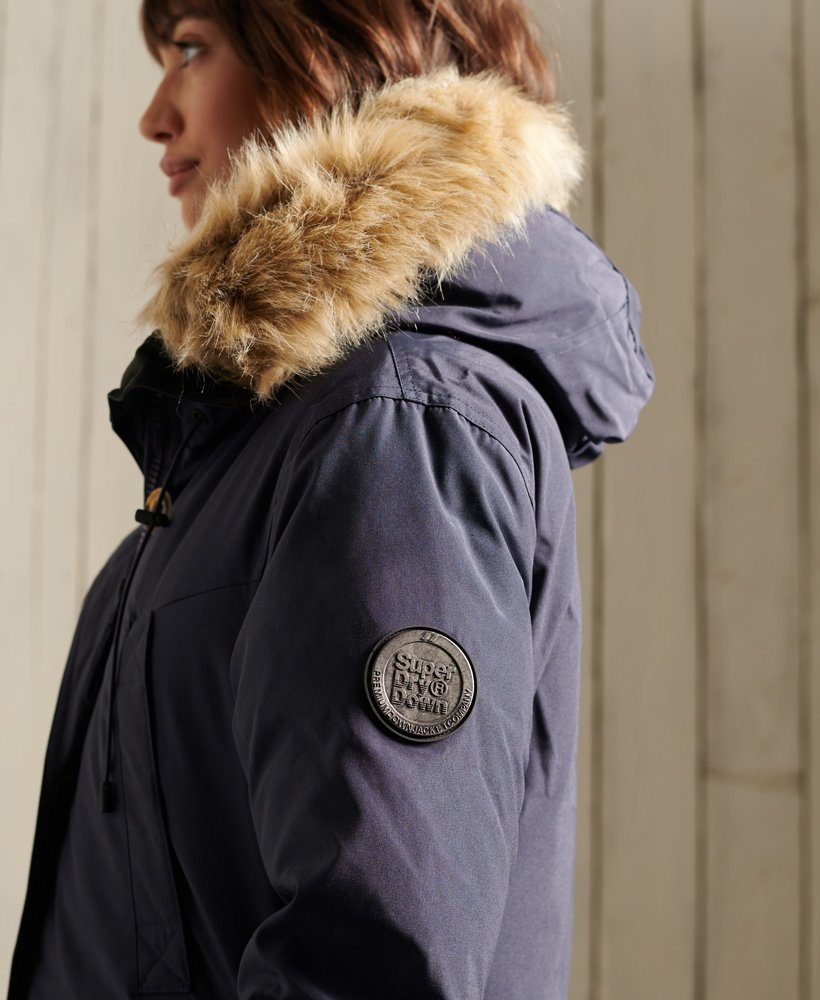 kurtka rookie down parka w kolorze rinsed navy