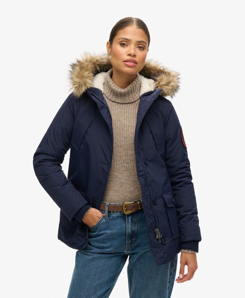 kurtka parka everest w kolorze granatowym