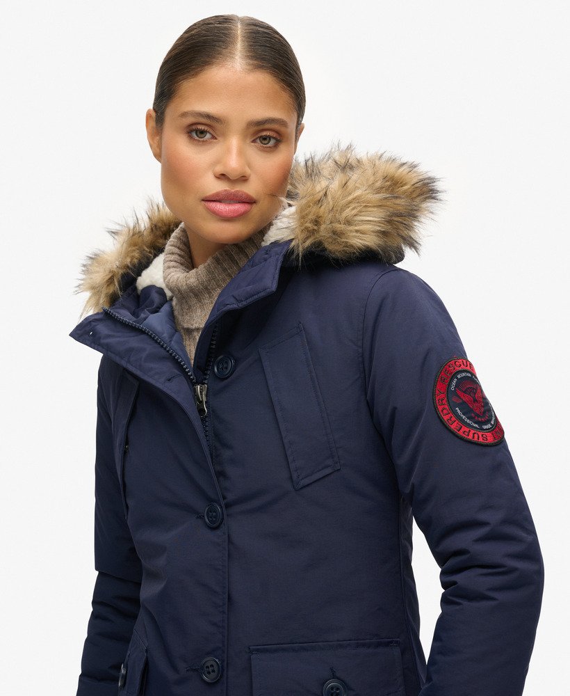 kurtka parka everest w kolorze granatowym
