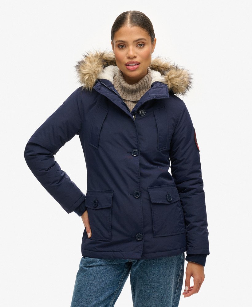 kurtka parka everest w kolorze granatowym