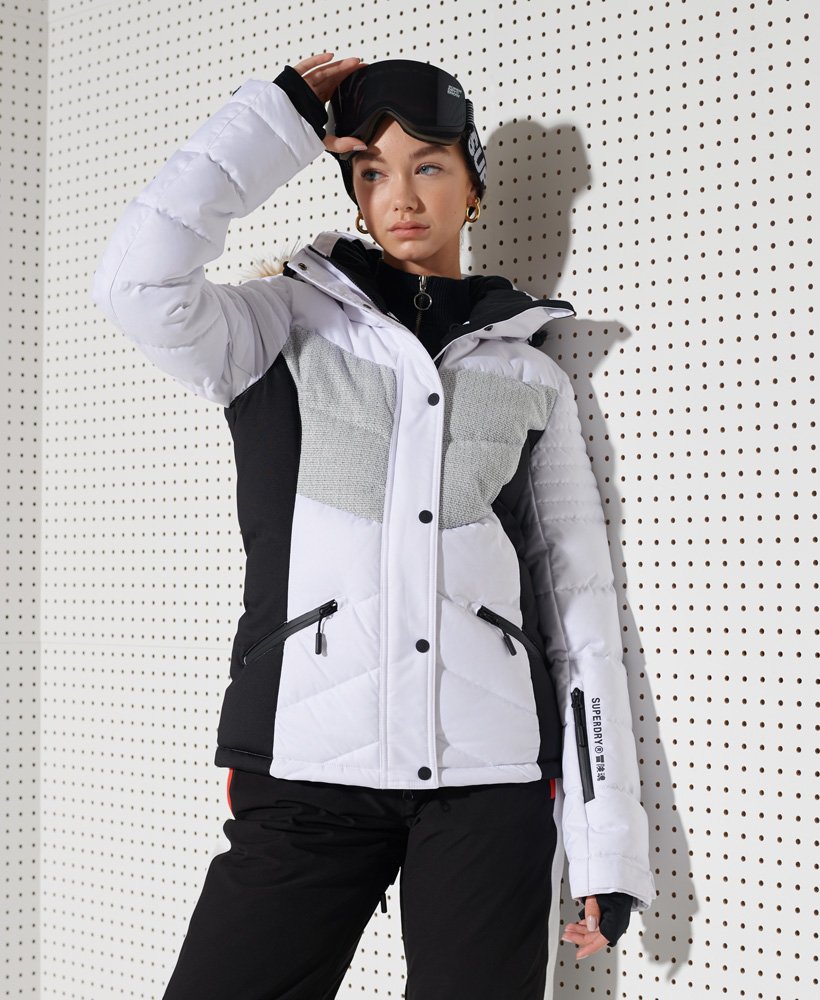 kurtka puchowa snow luxe w kolorze biaŁym