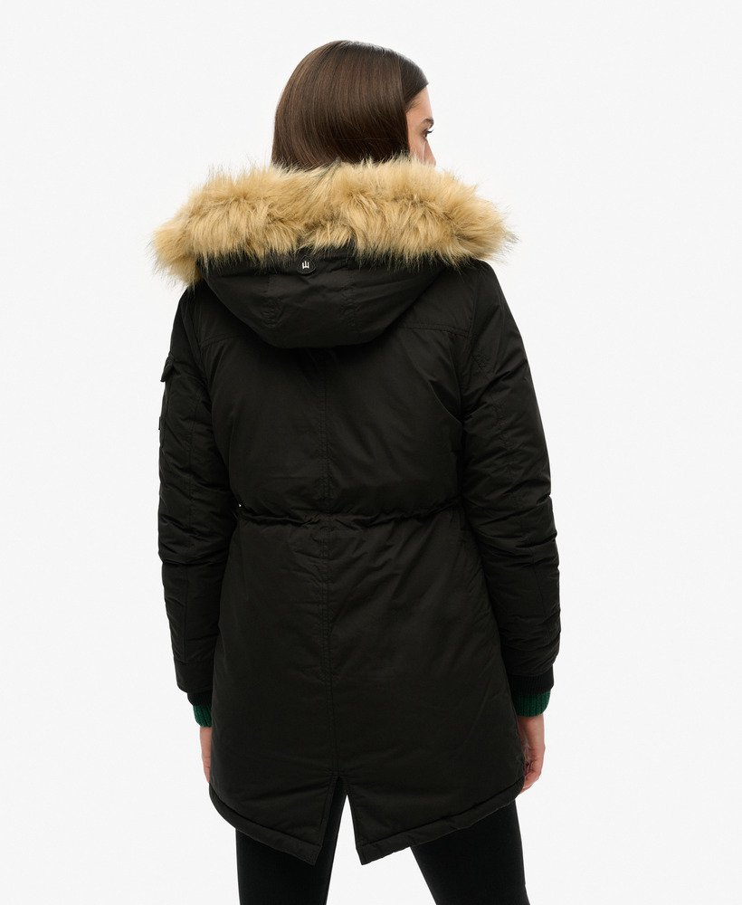 kurtka parka z mikrofibry nadare w kolorze czarnym