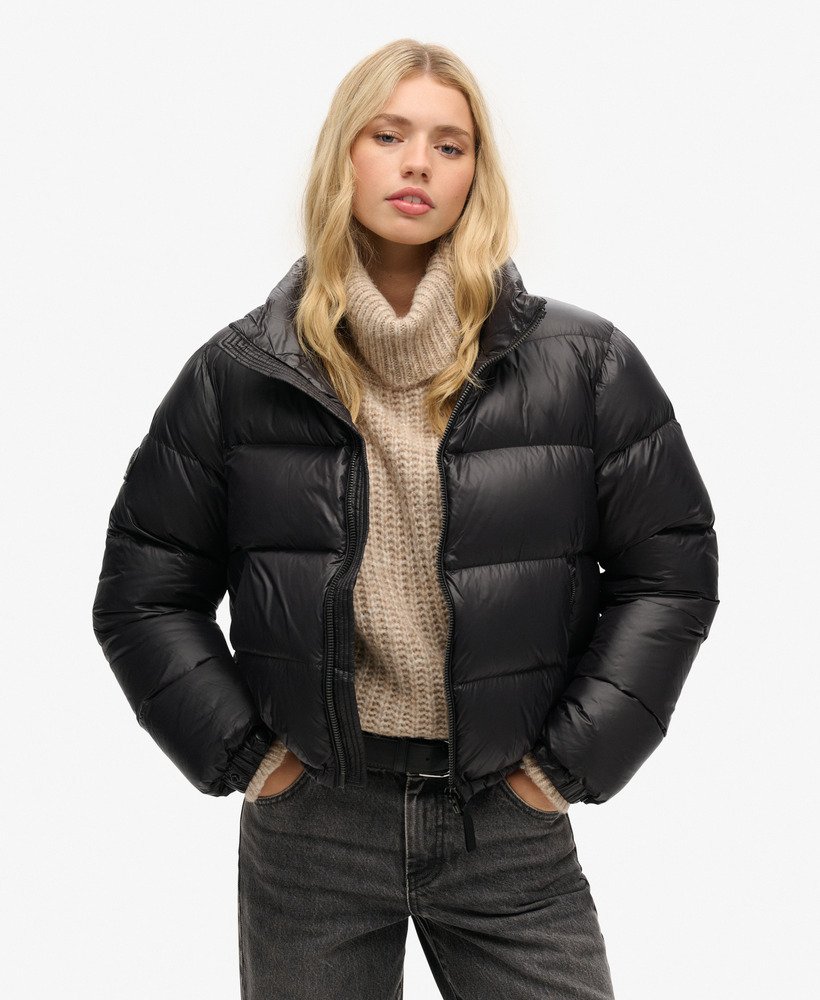 kurtka puchowa luxe alpine down padded w kolorze czarnym