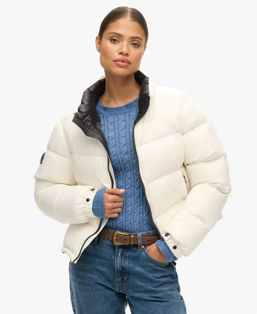 kurtka puchowa luxe alpine down padded w kolorze biaŁym