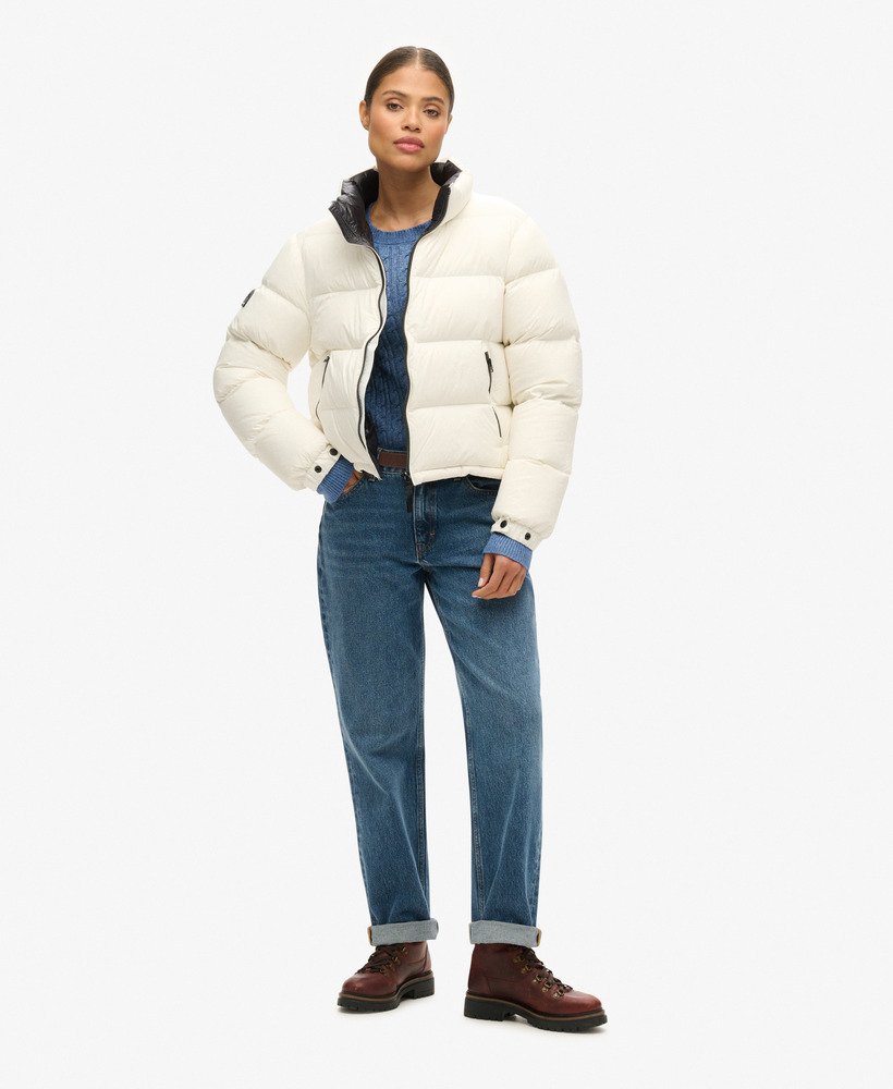 kurtka puchowa luxe alpine down padded w kolorze biaŁym