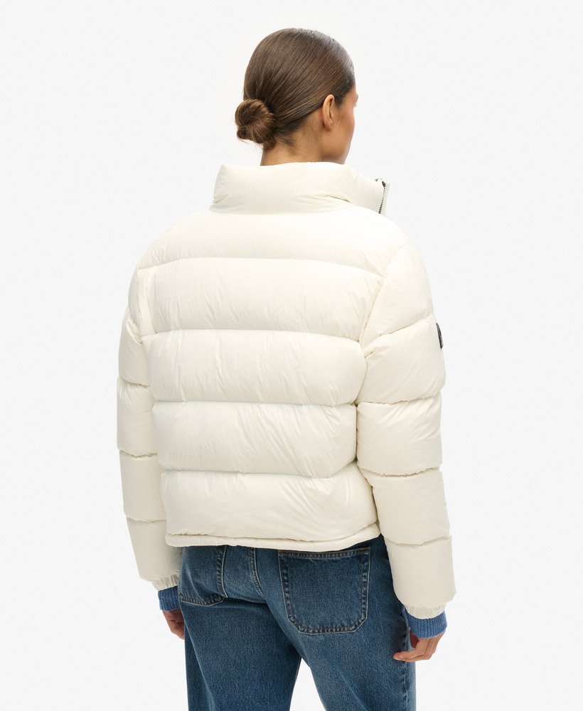 kurtka puchowa luxe alpine down padded w kolorze biaŁym