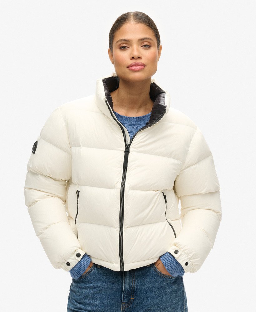 kurtka puchowa luxe alpine down padded w kolorze biaŁym