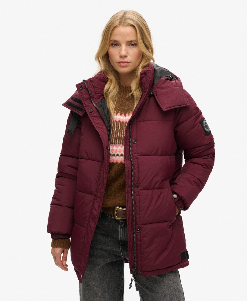 płaszcz expedition cocoon padded coat w kolorze port