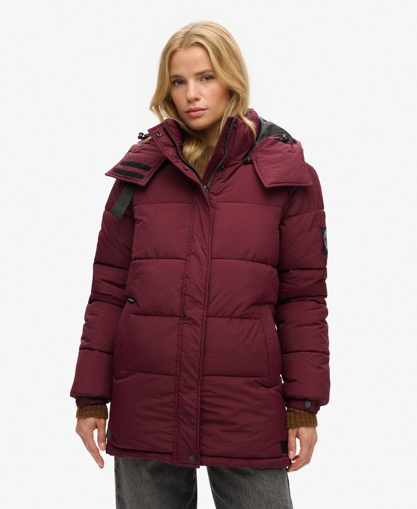 płaszcz expedition cocoon padded coat w kolorze port