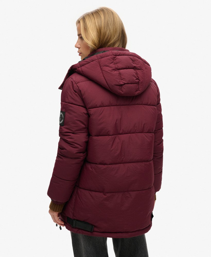 płaszcz expedition cocoon padded coat w kolorze port