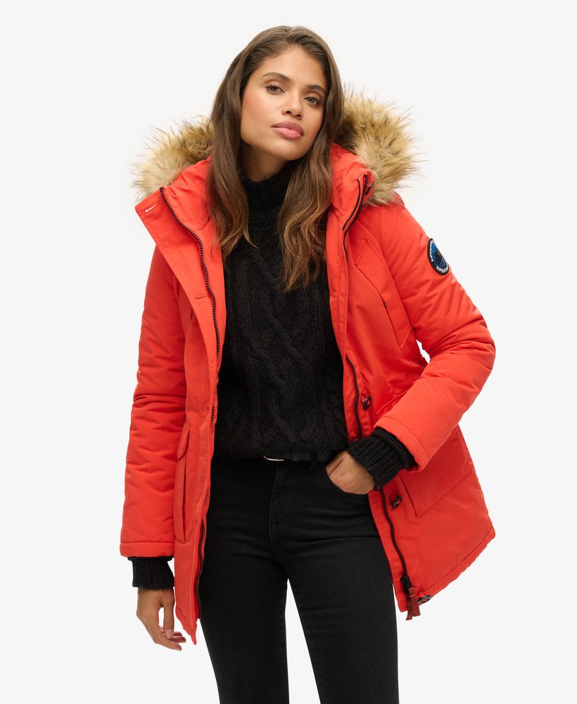 kurtka parka everest w kolorze intensywnej pomarańczy