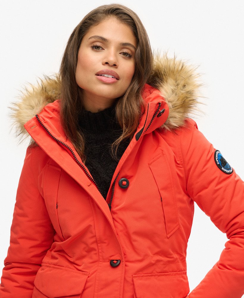 kurtka parka everest w kolorze intensywnej pomarańczy