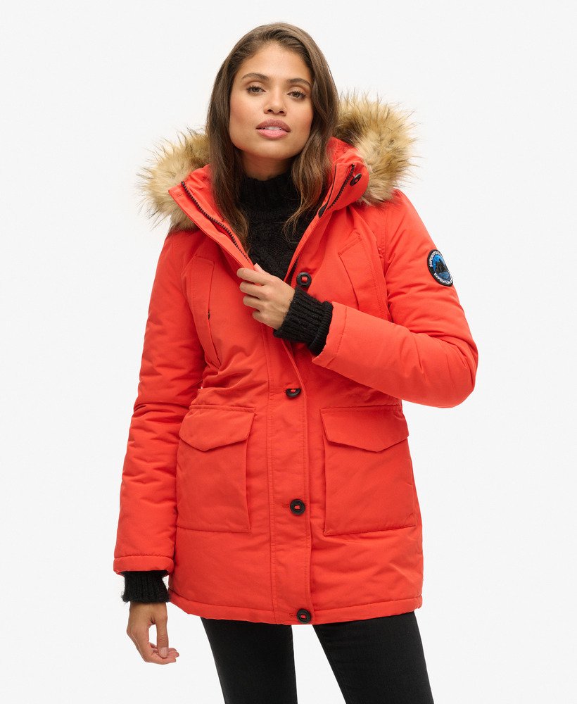 kurtka parka everest w kolorze intensywnej pomarańczy