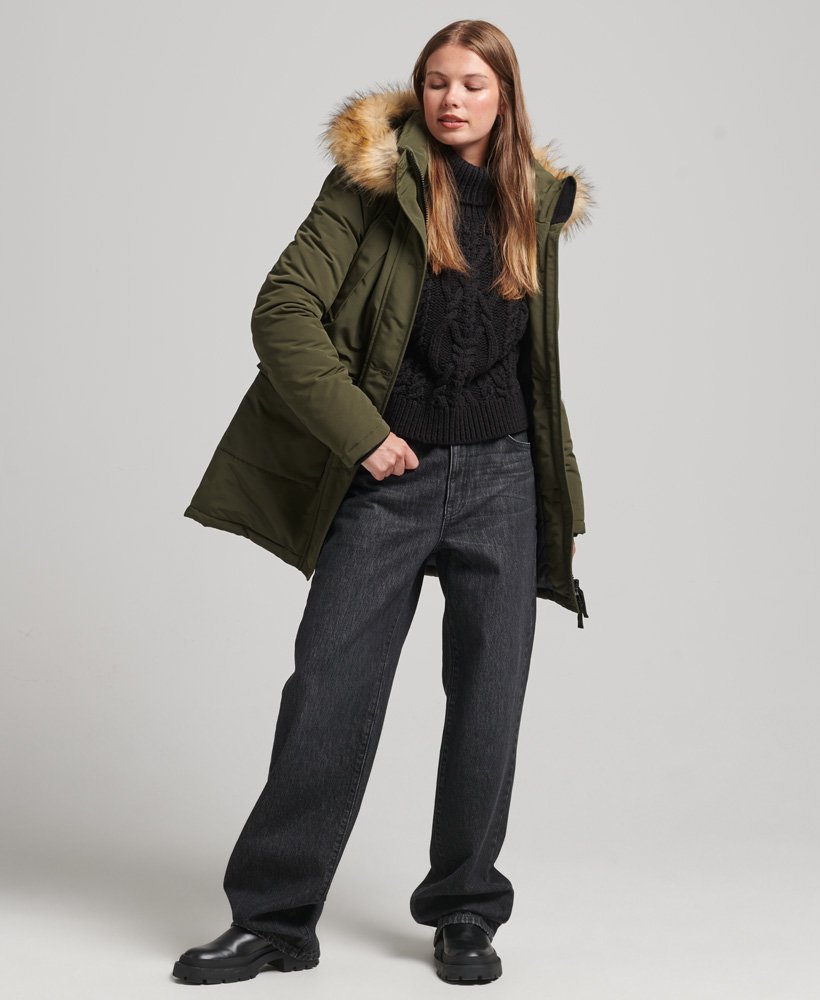 płaszcz typu parka everest w kolorze oliwkowym surplus goods