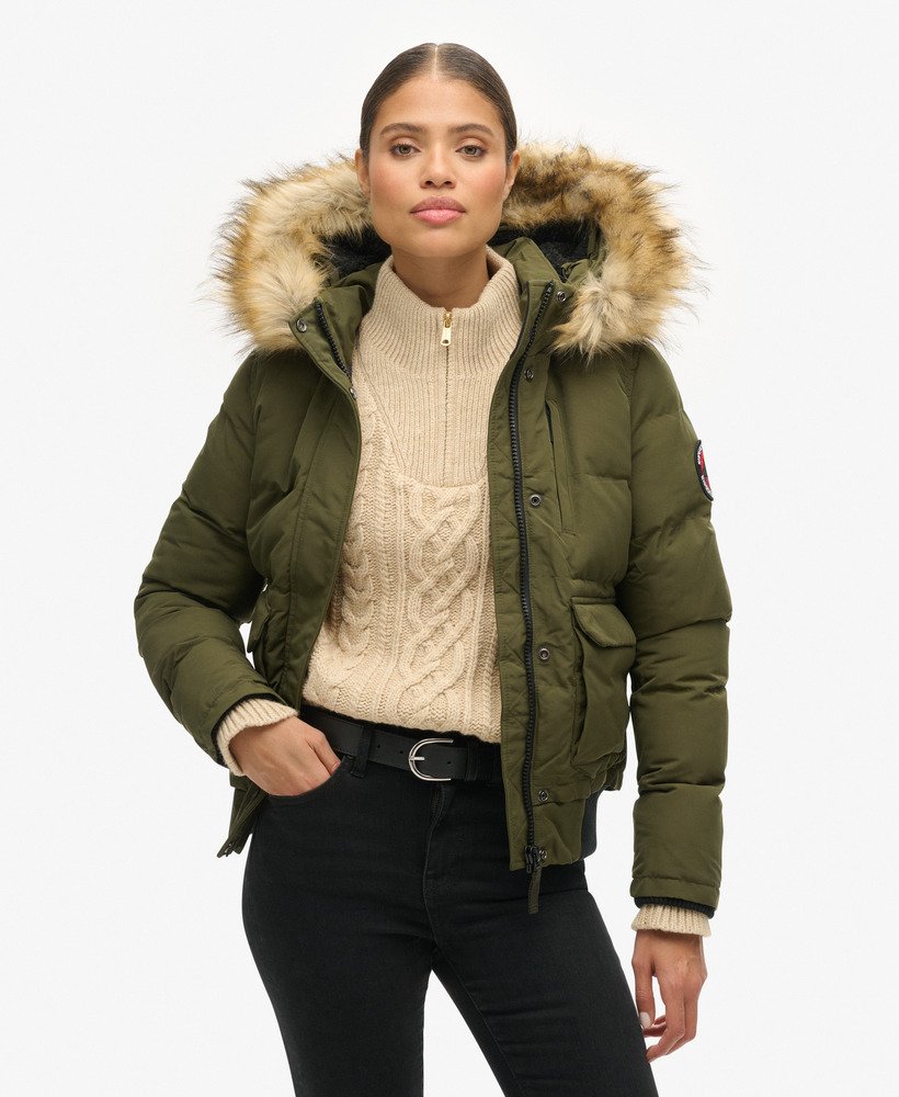 kurtka bomberka z kapturem everest w kolorze oliwkowym surplus goods