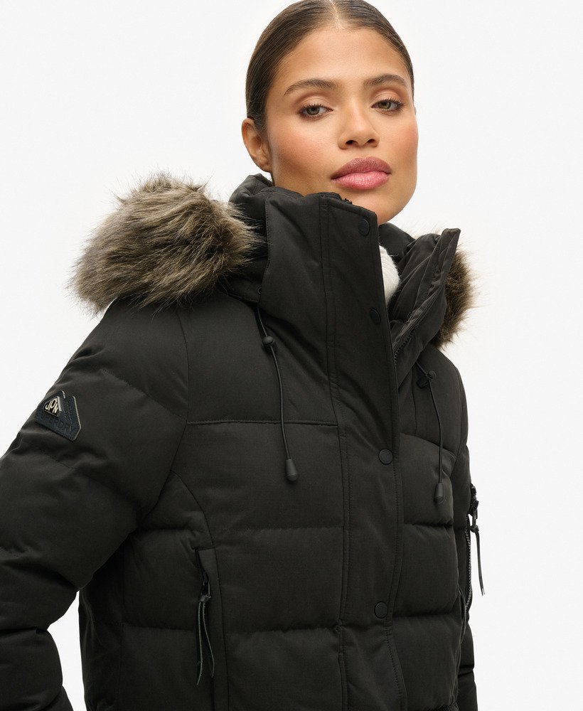 kurtka typu parka z mikrofibry expedition w kolorze jet black
