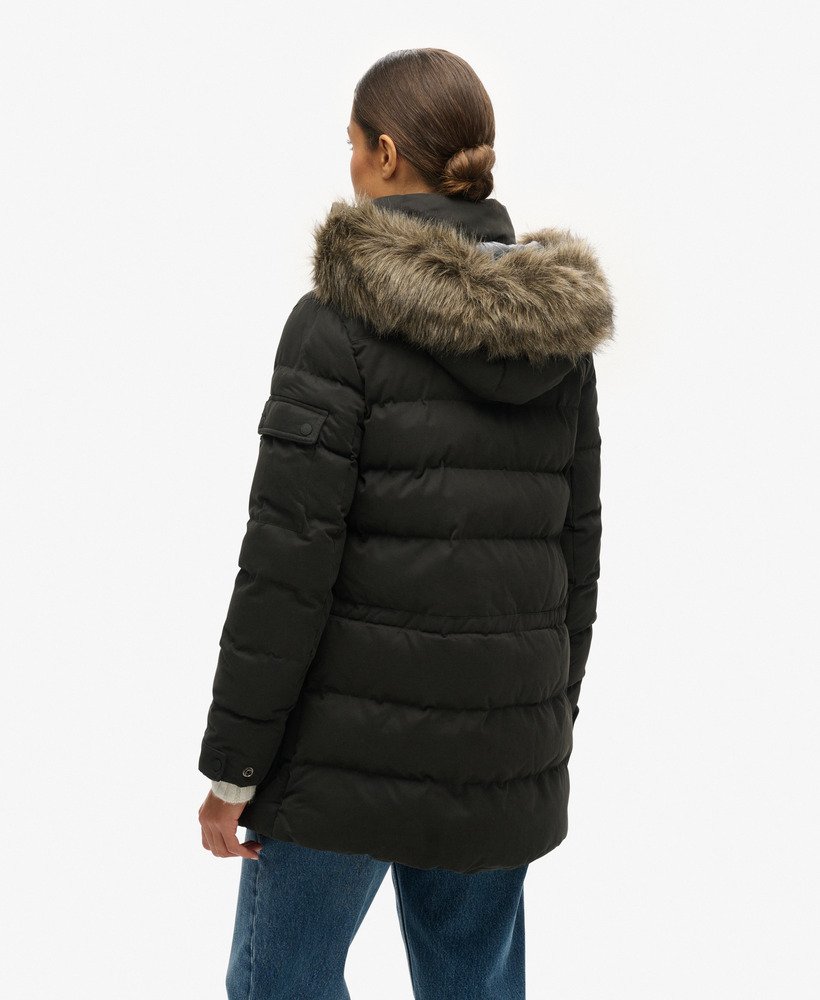 kurtka typu parka z mikrofibry expedition w kolorze jet black