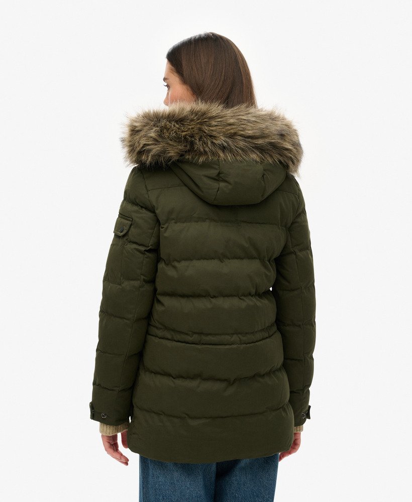 kurtka typu parka z mikrofibry expedition w kolorze oliwkowym surplus goods