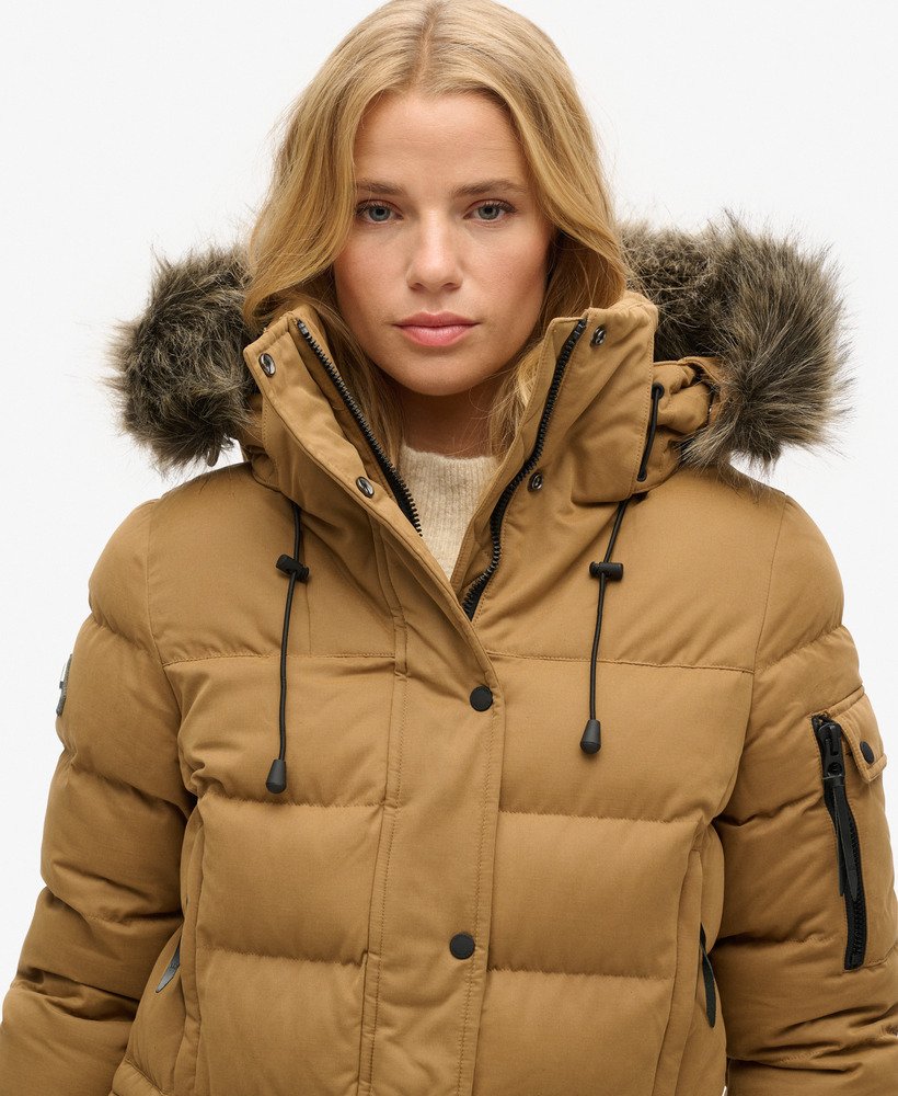 kurtka typu parka z mikrofibry expedition w kolorze sandstone