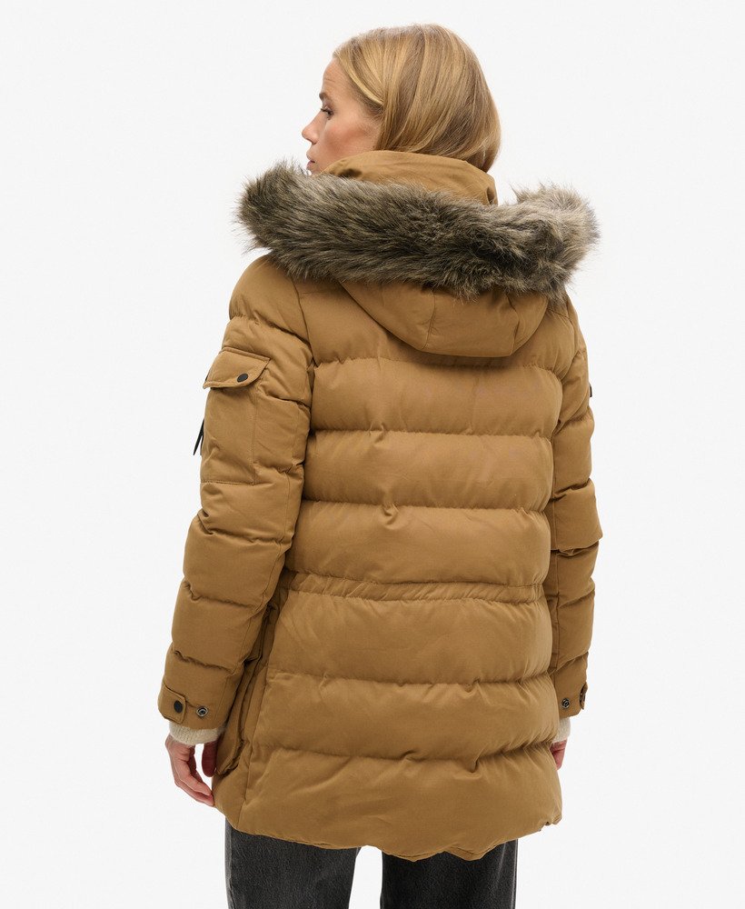 kurtka typu parka z mikrofibry expedition w kolorze sandstone