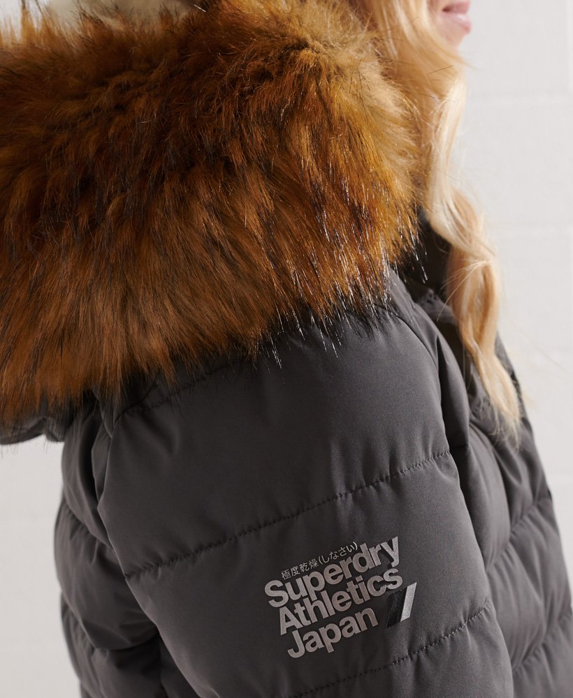 arctic tall puffer coat w kolorze charcoal