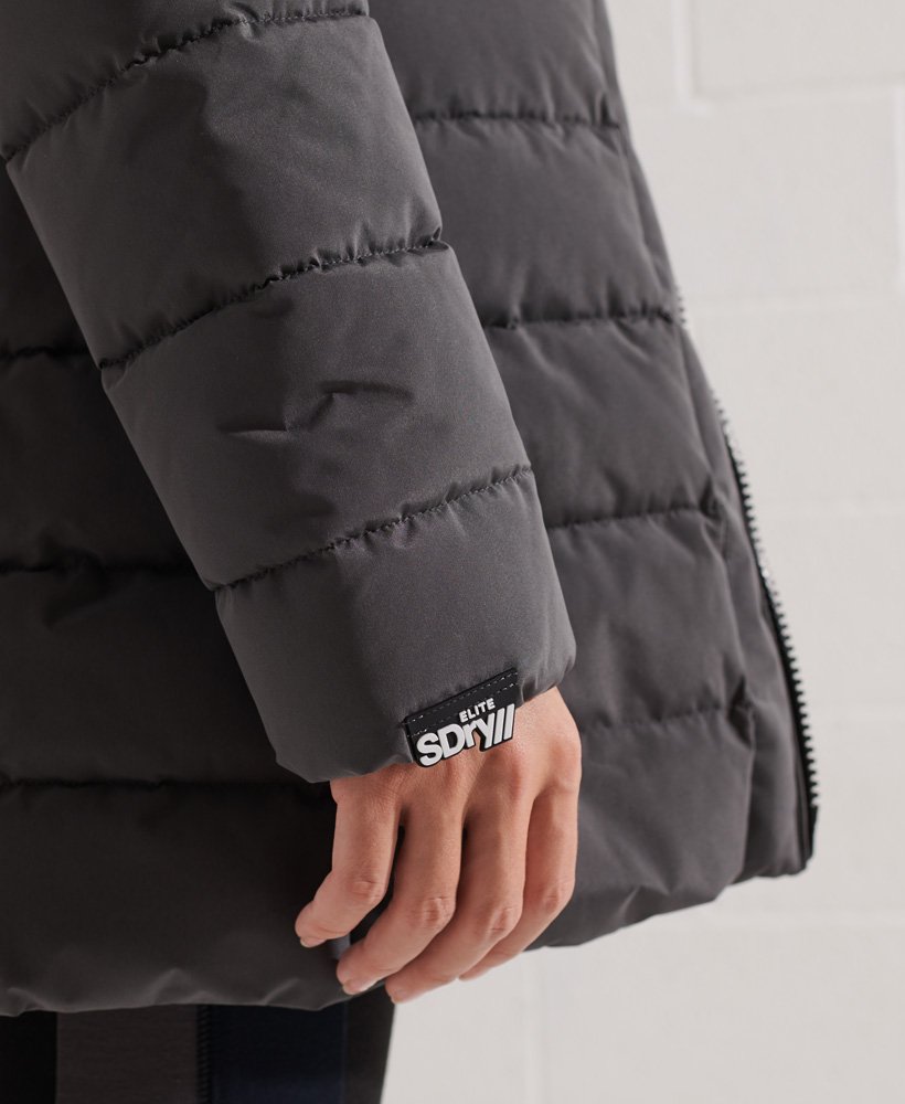 arctic tall puffer coat w kolorze charcoal