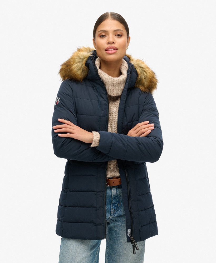 arctic tall puffer coat w kolorze granatowym