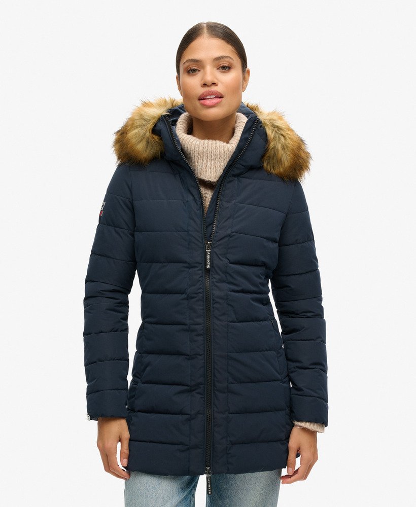 arctic tall puffer coat w kolorze granatowym