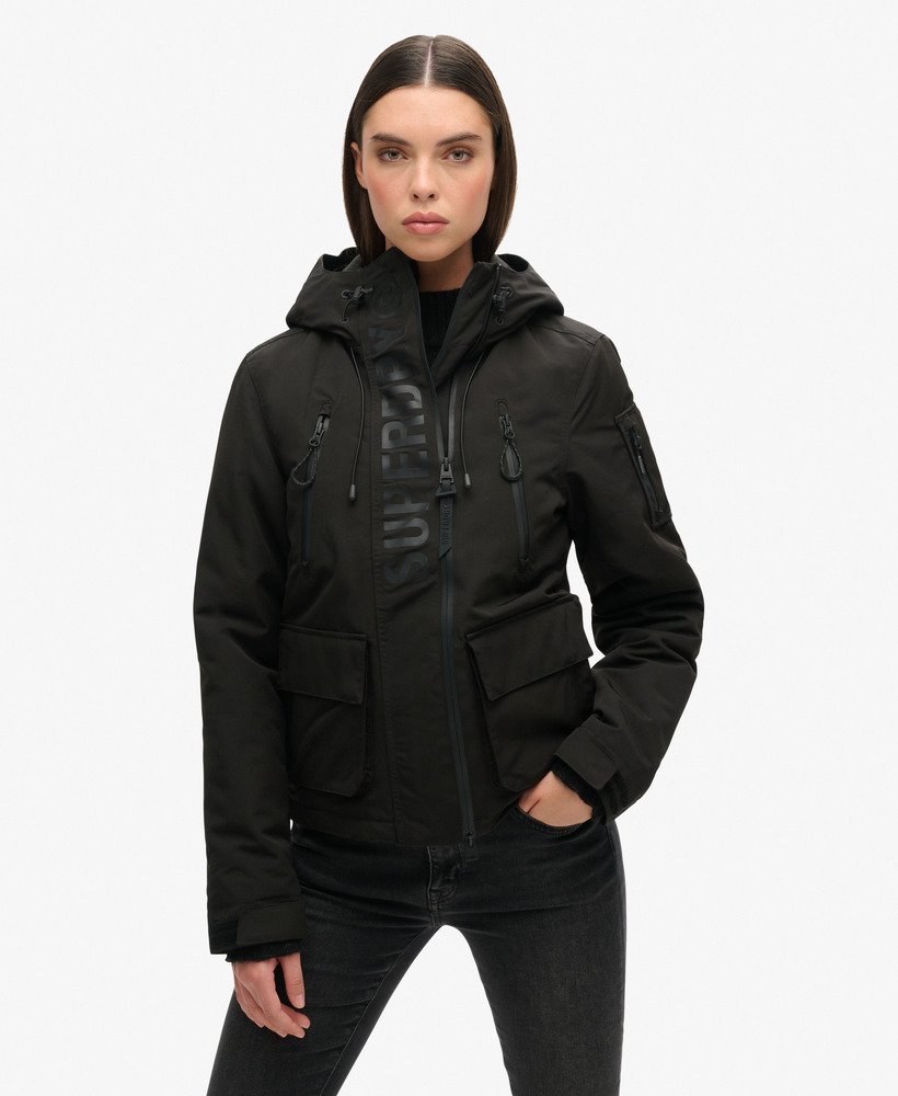 kurtka wiatrówka ultimate sd-windcheater z kapturem w kolorze jet blackblack