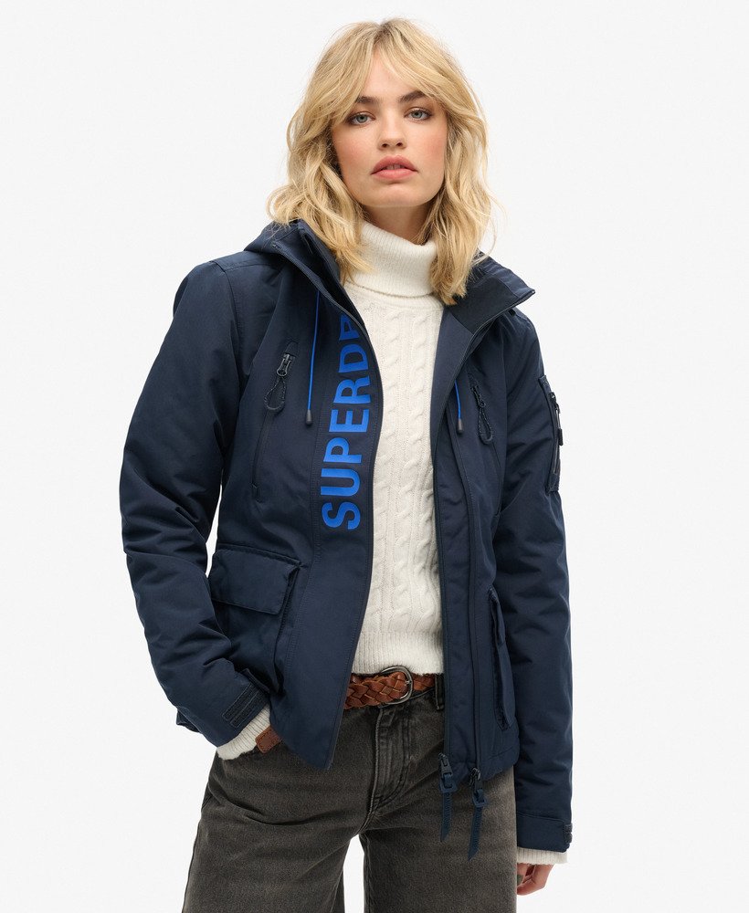 kurtka wiatrówka ultimate sd-windcheater z kapturem w kolorze nordic chrome navymazarine blue
