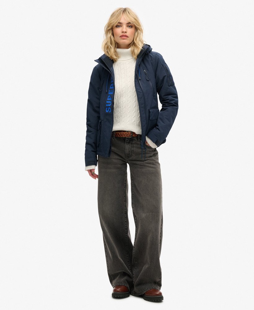 kurtka wiatrówka ultimate sd-windcheater z kapturem w kolorze nordic chrome navymazarine blue