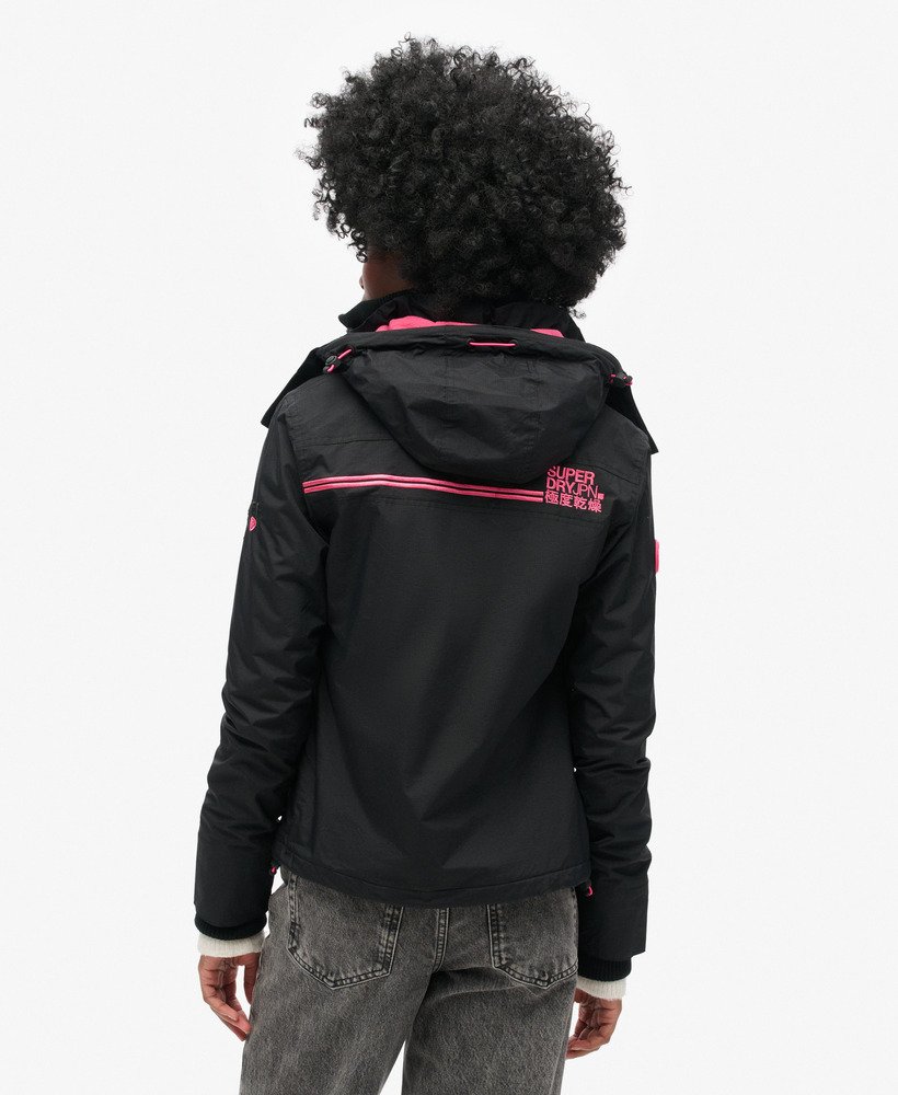kurtka wiatrówka pop zip z kapturem arctic sd-windcheater w kolorze czarnymczarnympunk rÓŻowym