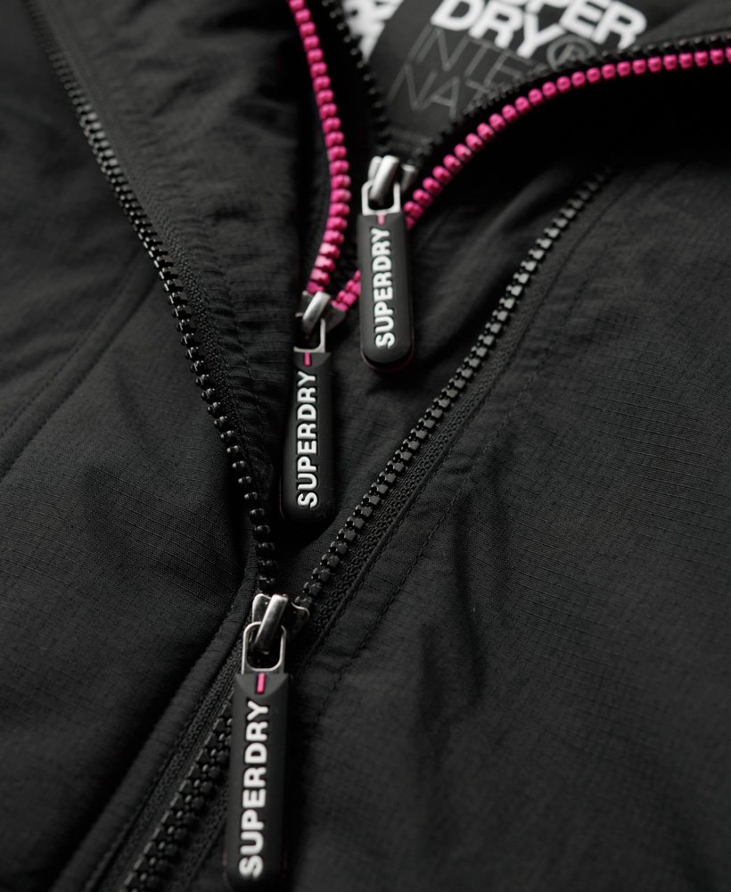 kurtka wiatrówka pop zip z kapturem arctic sd-windcheater w kolorze czarnymczarnympunk rÓŻowym